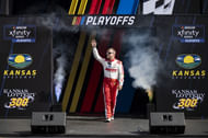 Justin Allgaier (7) before the 2024 NASCAR Xfinity Series Race at Kansas Speedway. Source: Imagn